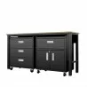 Manhattan Comfort 3-Piece Fortress Mobile Space-Saving Steel Garage Cabinet and Worktable 5.0 in Charcoal Grey Other Side - Manhattan Comfort 3-Piece Fortress Mobile Space-Saving Steel Garage Cabinet and Worktable 5.0 in Charcoal Grey Other Side