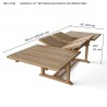 Valencia Double Extension Table- dimension - Valencia Double Extension Table- dimension