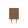 Manhattan Comfort Hampton 53.54 TV Stand with 4 Shelves and Solid Wood Legs in Maple Cream Side