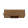 Manhattan Comfort Hampton 53.54 TV Stand with 4 Shelves and Solid Wood Legs in Maple Cream Top