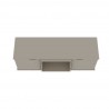 Manhattan Comfort Hampton 53.54 TV Stand with 4 Shelves and Solid Wood Legs in Off White Top