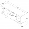 Manhattan Comfort Hampton 53.54 TV Stand with 4 Shelves and Solid Wood Legs