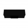 Manhattan Comfort Hampton 53.54 TV Stand with 4 Shelves and Solid Wood Legs in Black Top
