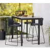 Cane-Line Vibe Bar Chair Stackable outdoor view  - Cane-Line Vibe Bar Chair Stackable outdoor view 
