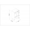 Manhattan Comfort Warren Low Bookcase 3.0 with 5 Shelves in White with Black Feet