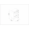 Manhattan Comfort Warren Low Bookcase 3.0 with 5 Shelves in White with Black Feet - Manhattan Comfort Warren Low Bookcase 3.0 with 5 Shelves in White with Black Feet
