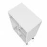 Manhattan Comfort Warren Low Bookcase 3.0 with 5 Shelves in White with Black Feet Top - Manhattan Comfort Warren Low Bookcase 3.0 with 5 Shelves in White with Black Feet Top