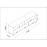 Manhattan Comfort Warren 70.87 TV Stand with 5 Shelves in White and Oak