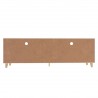 Manhattan Comfort Warren 70.87 TV Stand with 5 Shelves in White and Oak Back