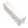 Manhattan Comfort Warren 70.87 TV Stand with 5 Shelves in White and Oak Top