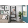 Manhattan Comfort Cooper 5-Shelf Floating Ladder Bookcase in Black