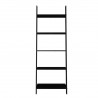 Manhattan Comfort Cooper 5-Shelf Floating Ladder Bookcase in Black Front