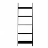 Manhattan Comfort Cooper 5-Shelf Floating Ladder Bookcase in Black Front - Manhattan Comfort Cooper 5-Shelf Floating Ladder Bookcase in Black Front