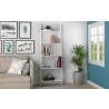 Manhattan Comfort Cooper 5-Shelf Floating Ladder Bookcase in White