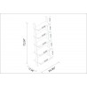 Manhattan Comfort Cooper 5-Shelf Floating Ladder Bookcase