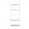 Manhattan Comfort Cooper 5-Shelf Floating Ladder Bookcase in White Front