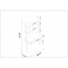 Manhattan Comfort Cooper Ladder Desk with 2 Floating Shelves 