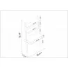 Manhattan Comfort Cooper Ladder Desk with 2 Floating Shelves  - Manhattan Comfort Cooper Ladder Desk with 2 Floating Shelves 