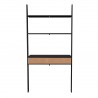 Manhattan Comfort Cooper Ladder Desk with 2 Floating Shelves in Black back