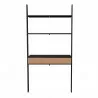 Manhattan Comfort Cooper Ladder Desk with 2 Floating Shelves in Black back - Manhattan Comfort Cooper Ladder Desk with 2 Floating Shelves in Black back