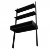 Manhattan Comfort Cooper Ladder Desk with 2 Floating Shelves in Black Bottom