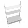 Manhattan Comfort Cooper Ladder Desk with 2 Floating Shelves in White Top - Manhattan Comfort Cooper Ladder Desk with 2 Floating Shelves in White Top