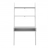 Manhattan Comfort Cooper Ladder Desk with 2 Floating Shelves in White Front