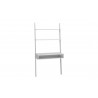 Manhattan Comfort Cooper Ladder Desk with 2 Floating Shelves in White