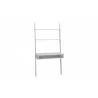 Manhattan Comfort Cooper Ladder Desk with 2 Floating Shelves in White - Manhattan Comfort Cooper Ladder Desk with 2 Floating Shelves in White