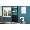 Manhattan Comfort Cooper Ladder Display Cabinet with 2 Floating Shelves in Black