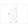 Manhattan Comfort Cooper Ladder Display Cabinet with 2 Floating Shelves 