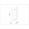 Manhattan Comfort Cooper Ladder Display Cabinet with 2 Floating Shelves  - Manhattan Comfort Cooper Ladder Display Cabinet with 2 Floating Shelves 