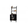 Manhattan Comfort Cooper Ladder Display Cabinet with 2 Floating Shelves in Black