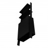 Manhattan Comfort Cooper Ladder Display Cabinet with 2 Floating Shelves in Black Bottom