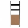 Manhattan Comfort Cooper Ladder Display Cabinet with 2 Floating Shelves in Black Back - Manhattan Comfort Cooper Ladder Display Cabinet with 2 Floating Shelves in Black Back