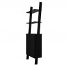 Manhattan Comfort Cooper Ladder Display Cabinet with 2 Floating Shelves in Black Side