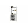 Manhattan Comfort Cooper Ladder Display Cabinet with 2 Floating Shelves in White - Manhattan Comfort Cooper Ladder Display Cabinet with 2 Floating Shelves in White
