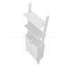 Manhattan Comfort Cooper Ladder Display Cabinet with 2 Floating Shelves in White Top