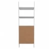Manhattan Comfort Cooper Ladder Display Cabinet with 2 Floating Shelves in White Back - Manhattan Comfort Cooper Ladder Display Cabinet with 2 Floating Shelves in White Back
