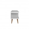Manhattan Comfort Utopia 53.14" TV Stand with Splayed Wooden Legs and 4 Shelves in White Side