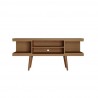 Manhattan Comfort Utopia 53.14" TV Stand with Splayed Wooden Legs and 4 Shelves in Maple Cream Front