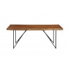  Alpine Furniture Live Edge Dining Table in Light Walnut - Front