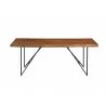  Alpine Furniture Live Edge Dining Table in Light Walnut - Front -  Alpine Furniture Live Edge Dining Table in Light Walnut - Front