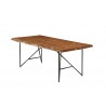  Alpine Furniture Live Edge Dining Table in Light Walnut - Angled