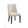 Alpine Furniture Live Edge Parson Chairs in Cream/Black - Angled