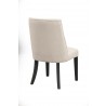 Alpine Furniture Live Edge Parson Chairs in Cream/Black - Back Angled