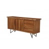 Alpine Furniture Live Edge Server in Light Walnut - Angled