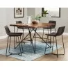 Alpine Furniture Live Edge Pub Table in Light Walnut - Lifestyle - Alpine Furniture Live Edge Pub Table in Light Walnut - Lifestyle