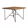 Alpine Furniture Live Edge Pub Table in Light Walnut - Angled View - Alpine Furniture Live Edge Pub Table in Light Walnut - Angled View