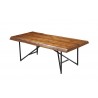 Alpine Furniture Live Edge Coffee Table in Light Walnut - Top Angled